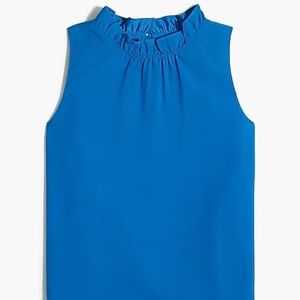 J.Crew Ruffleneck Sleeveless Crepe Blouse